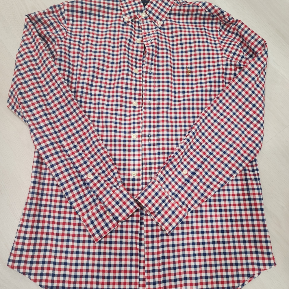 Polo Ralph Lauren Red and Blue Plaid Dress Shirt